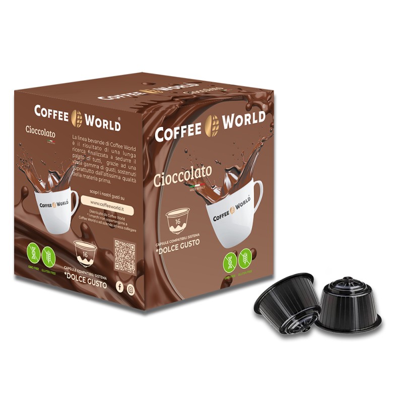 Cioccolato - 16 capsule compatibili Nescafé* Dolce Gusto*